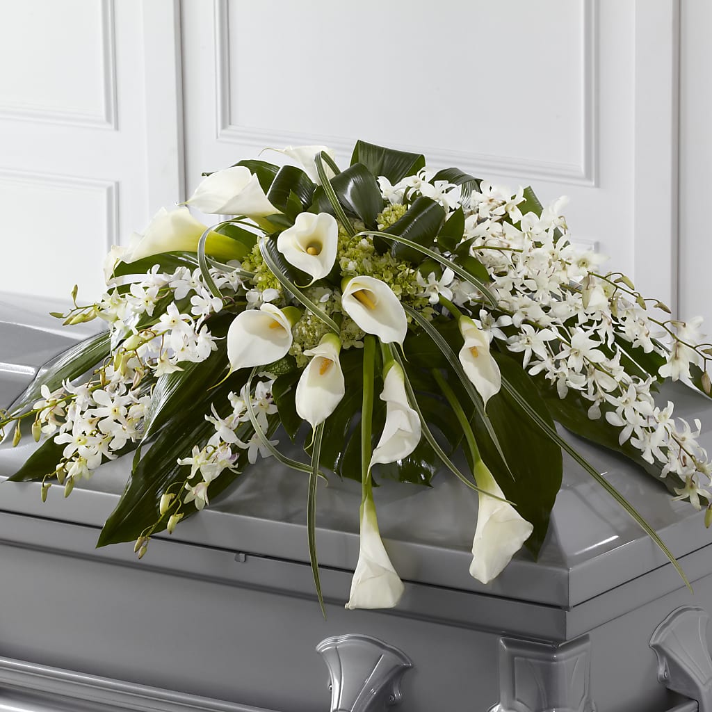 Angel Wings Casket Spray – FLOWERSDYY, Hendersonville TN
