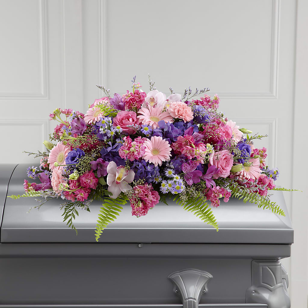 Glorious Garden Casket Spray – FLOWERSDYY, Hendersonville TN