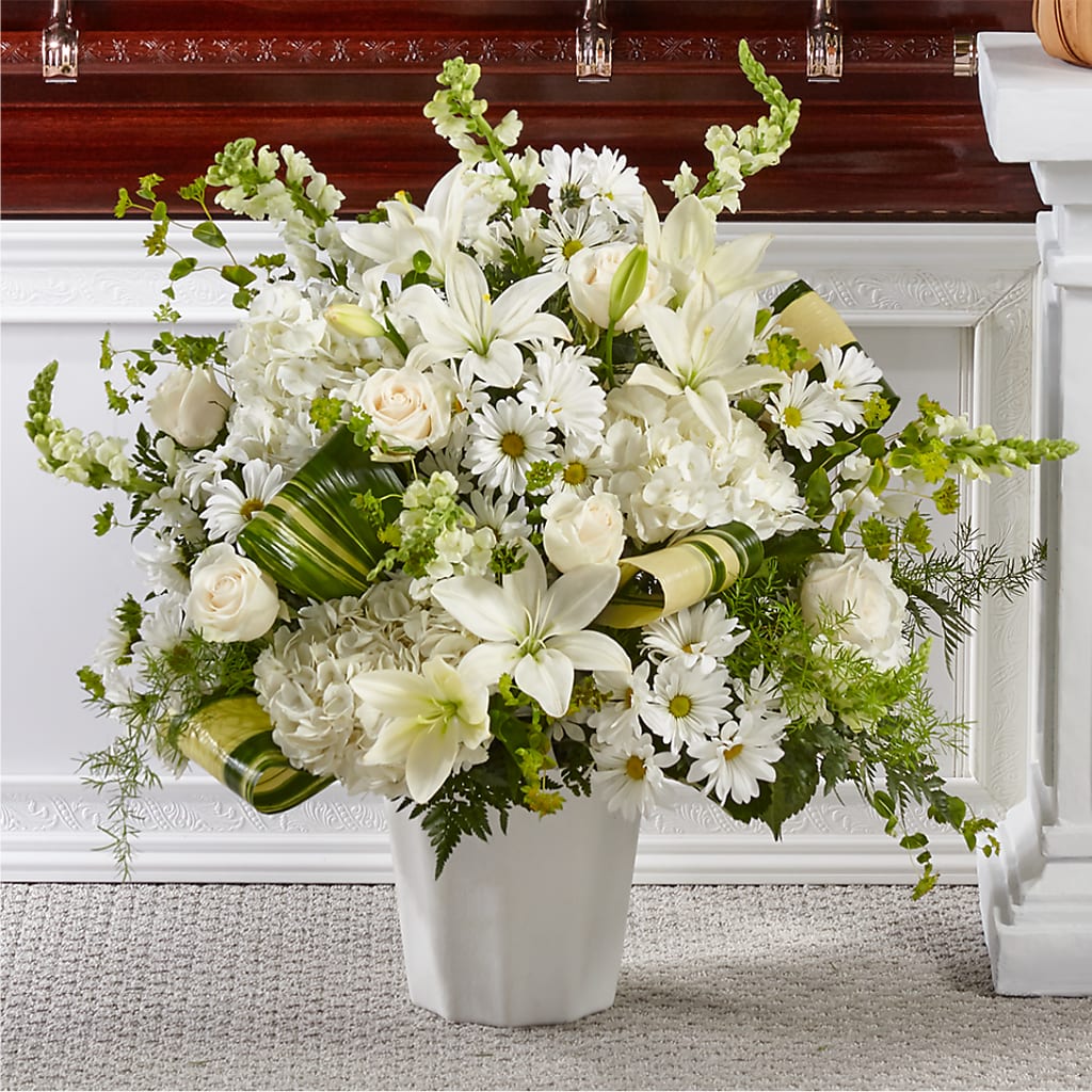 Thoughts of Tranquility Floor Basket – FLOWERSDYY, Hendersonville TN