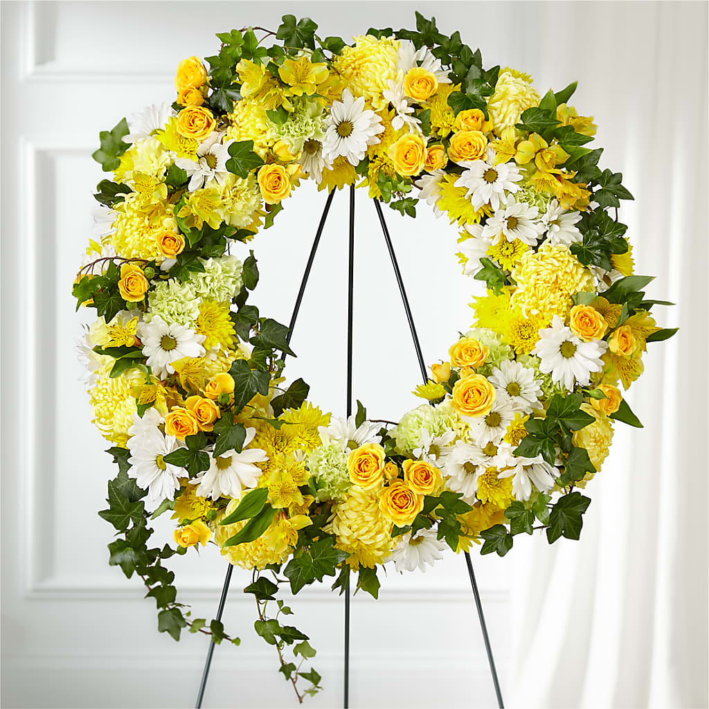 Golden Remembrance Wreath – Flowersdyy, Hendersonville TN