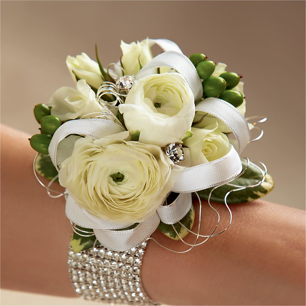 White Wedding Corsage – Flowersdyy, Hendersonville TN